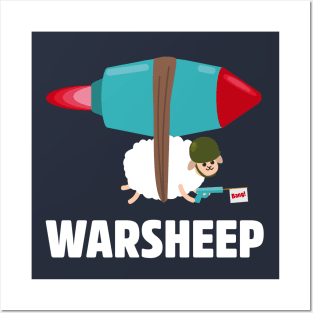 Funny War Sheep | Gift Ideas | Cute Pets Posters and Art